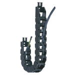 Igus E14, e-chain Black Cable Chain - Flexible Slot, W37 mm x D25mm, L1m, 100 mm Min. Bend Radius, Igumid NB