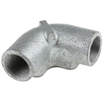 RS PRO Inspection Elbow, Conduit Fitting, 20mm Nominal Size, Steel, Silver