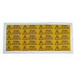 RS PRO Black/Yellow Vinyl Safety Labels, Danger Disconnect the mains supply before removing this cover-Text 20 mm x 60mm