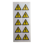 RS PRO Black/White/Yellow Vinyl Safety Labels, Symbol-Text 50 mm x 50mm