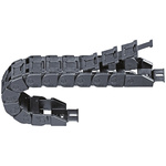 Igus 9, e-chain Black Cable Chain - Flexible Slot, W18.2 mm x D19.3mm, L1m, 48 mm Min. Bend Radius, Igumid G
