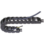 Igus e-chain, Z08 Black Cable Chain - Flexible Slot, W28.2 mm x D19.3mm, L1m, 48 mm Min. Bend Radius, Igumid NB