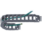 Igus e-chain, Z14 Black Cable Chain - Flexible Slot, W37 mm x D25mm, L1m, 28 mm Min. Bend Radius, Igumid NB