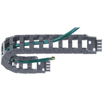 Igus e-chain, Z14 Black Cable Chain - Flexible Slot, W37 mm x D25mm, L1m, 75 mm Min. Bend Radius, Igumid NB