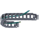 Igus e-chain, Z14 Black Cable Chain - Flexible Slot, W62 mm x D25mm, L1m, 75 mm Min. Bend Radius, Igumid NB