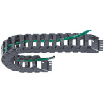 Igus E16, e-chain Black Cable Chain - Flexible Slot, W50.5 mm x D39mm, L1m, 100 mm Min. Bend Radius, Igumid NB