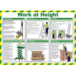 RS PRO Working At Height Safety Guidance Safety Poster, Semi Rigid Laminate, English, 420 mm, 590mm