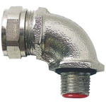 Adaptaflex Straight, Conduit Fitting, 25mm Nominal Size, M25, Nickel Plated Brass, Silver