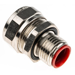 Adaptaflex Swivel, Conduit Fitting, 12mm Nominal Size, M16, Brass, Silver