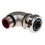Adaptaflex 90° Elbow, Conduit Fitting, 25mm Nominal Size, M25, Steel, Silver