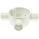 Schneider Electric T Piece, Conduit Fitting, 25mm Nominal Size, uPVC, White