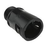 Adaptaflex Straight, Conduit Fitting, 21mm Nominal Size, M20, Nylon 66, Black