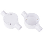 Schneider Electric Through Box, Conduit Fitting, 20mm Nominal Size, uPVC, White