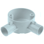 Schneider Electric Angle Box, Conduit Fitting, 20mm Nominal Size, uPVC, White