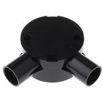 Schneider Electric Angle Box, Conduit Fitting, 20mm Nominal Size, uPVC, Black