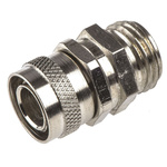 Adaptaflex Swivel, Conduit Fitting, 12mm Nominal Size, M16, Brass, Silver