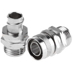 Adaptaflex Swivel, Conduit Fitting, 12mm Nominal Size, PG9, Brass, Silver