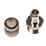 Adaptaflex Straight, Conduit Fitting, 10mm Nominal Size, PG7, Brass, Silver