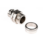 Adaptaflex Swivel, Conduit Fitting, 25mm Nominal Size, M25, Brass, Silver