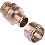 Adaptaflex Swivel, Conduit Fitting, 16mm Nominal Size, M16, Brass, Silver