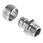 Kopex Straight, Conduit Fitting, 16mm Nominal Size, M16, 316 Stainless Steel, Metallic