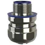 Flexicon External Thread Fitting, Conduit Fitting, 40mm Nominal Size, M40, 316 Stainless Steel