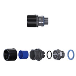 Flexicon Swivel, Conduit Fitting, 16mm Nominal Size, M16, Nylon 66, Black, Grey