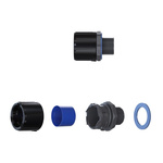 Flexicon Straight, Conduit Fitting, 42mm Nominal Size, M40, Nylon 66, Black, Grey