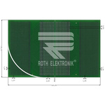 RE620-LF, Double Sided Eurocard FR4 With 25 x 75, 7 x 37 0.3 mm, 1.1 mm Holes, 1.25 x 1.25 mm, 1.27 x 1.27 mm, 2.54 x