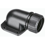 Adaptaflex 90° Panel Mounting Flange, Conduit Fitting, 32mm Nominal Size, Nylon 66, Black