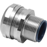 RS PRO Fixed Fitting, Conduit Fitting, 16mm Nominal Size, M20, Brass, Silver