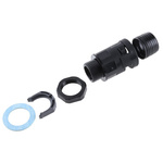 PMA Straight, Conduit Fitting, 17mm Nominal Size, PG13.5, PA 6, Black