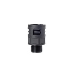 RS PRO Fixed Straight, Conduit Fitting, 17mm Nominal Size, M20 x 1.5, Polyamide, Black