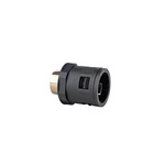 RS PRO Fixed Straight, Conduit Fitting, 23mm Nominal Size, M25x1.5, Polyamide, Black