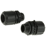 Adaptaflex Straight, Conduit Fitting, 13mm Nominal Size, PG9, Nylon 66, Black