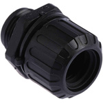 Adaptaflex Straight, Conduit Fitting, 16mm Nominal Size, PG11, Nylon 66, Black