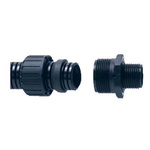 Adaptaflex Straight, Conduit Fitting, 28mm Nominal Size, PG21, Nylon 66, Black