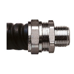Adaptaflex Swivel, Conduit Fitting, 12mm Nominal Size, M16, Brass, Silver