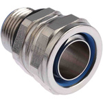 Adaptaflex Swivel, Conduit Fitting, 20mm Nominal Size, M20, Brass, Silver