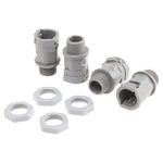 PMA Straight, Conduit Fitting, 16mm Nominal Size, M16, PA 6, Grey