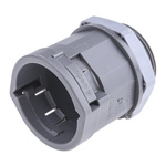 PMA Straight, Conduit Fitting, 32mm Nominal Size, M32, PA 6, Grey