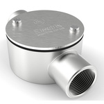 RS PRO Through Box, Conduit Fitting, 25mm Nominal Size, 316 Stainless Steel, Silver