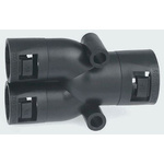 Adaptaflex Y Piece, Conduit Fitting, 28mm Nominal Size, Nylon 66, Black