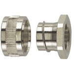 HellermannTyton Straight Connector, Conduit Fitting, 20mm Nominal Size, M20, Brass, Silver