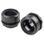 Adaptaflex Straight, Conduit Fitting, 50mm Nominal Size, M50, Nylon 66, Black