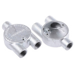 RS PRO Y Box, Conduit Fitting, 20mm Nominal Size, M4, Steel, Silver