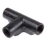 RS PRO Inspection Tee, Conduit Fitting, 20mm Nominal Size, Steel, Black