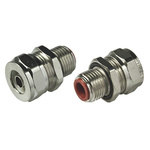 Adaptaflex Straight, Conduit Fitting, 25mm Nominal Size, M25, Brass, Metallic