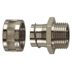Flexicon Fixed External, Conduit Fitting, 12mm Nominal Size, M16, Nickel Plated Brass