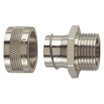 Flexicon Straight, Conduit Fitting, 50mm Nominal Size, M50, Nickel Plated Brass